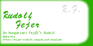 rudolf fejer business card